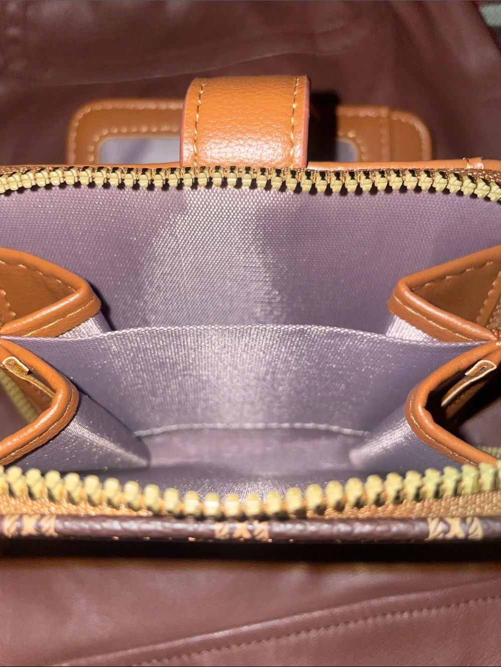 Brown Patterned  Wallet Baglteary